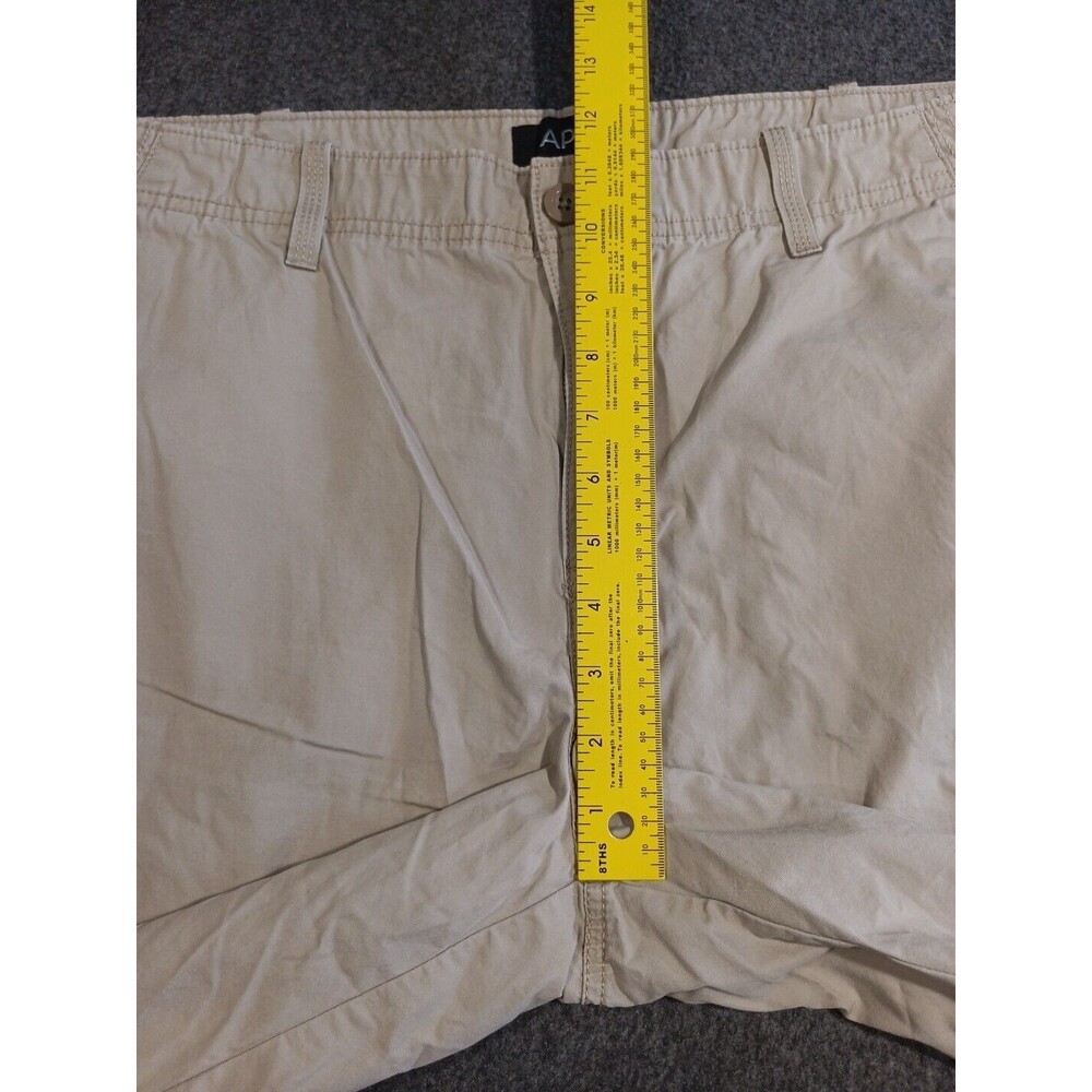 Apt 9 Mens Khaki Cargo Shorts Size 38 Flat Front 100% Cotton - Picture 9 of 12